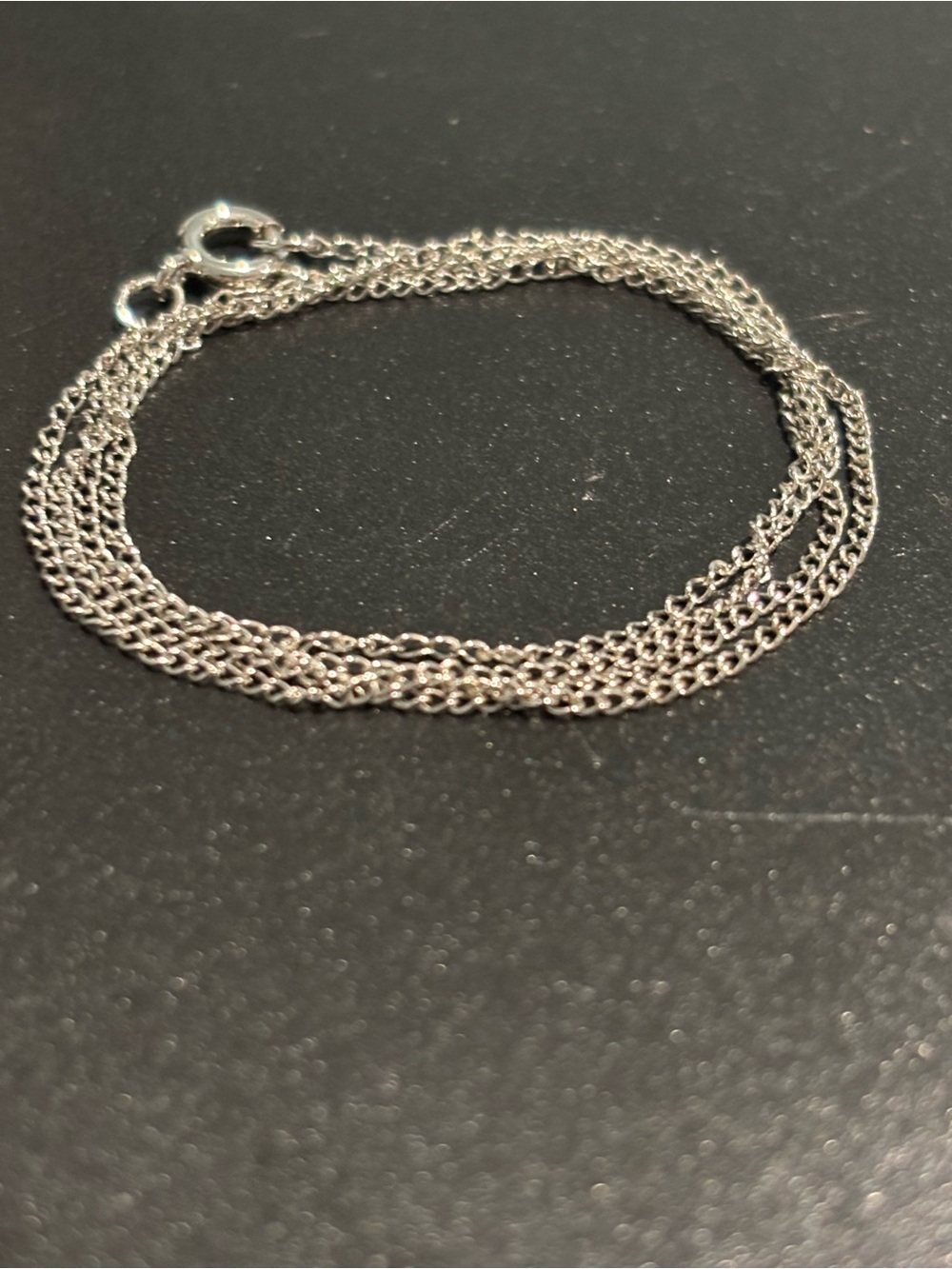 .925 Sterling CURB LINK CHAIN NECKLACE real solid Silver Fine Jewelry Vntg 16.5”